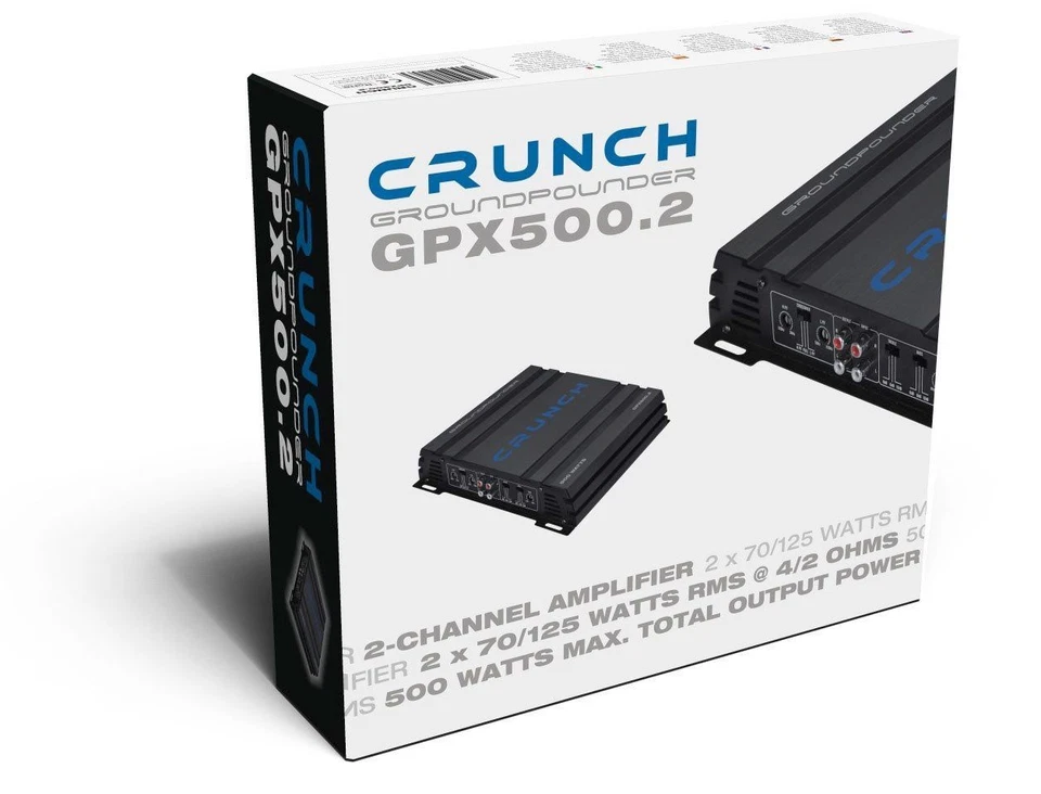 Crunch GPX500.2 2/1-Kanal Endstufe mit 500 Watt (RMS: 250 Watt) - Bild 4 von 4