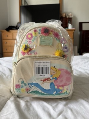 Loungefly Disney Alice in Wonderland Mini Backpack Garden Flowers Pattern