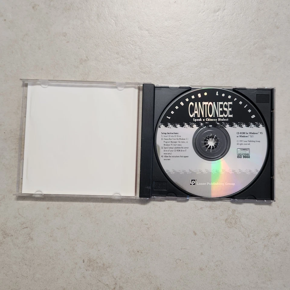 Language Learning Cantonese Vintage CD Software (PC; 1997) #2026 - Image 2 of 4