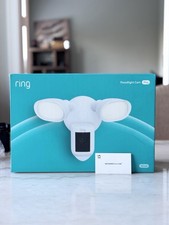Ring Floodlight Cam Wired Pro with motion-activated 1080p HD White NEW SEALED