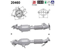 Katalysator As 20460 FüR Ford Max 2 Dxa CB7 Ceu Focus 3 Turnier Van Ecoboost