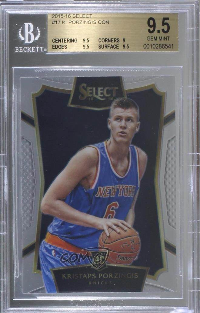 2015-16 Panini Select Concourse Kristaps Porzingis #17 BGS 9.5 GEM MINT v9t