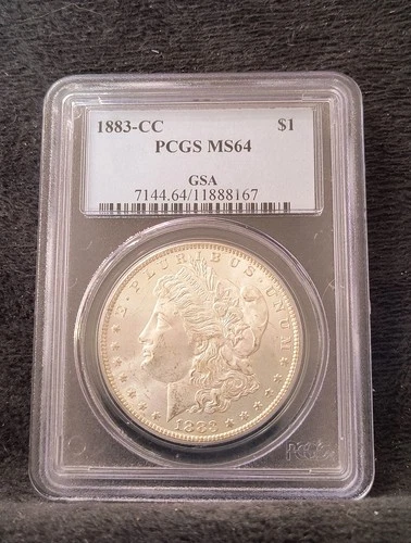 1883-CC GSA Morgan Silver Dollar $1 PCGS MS 64 RARE