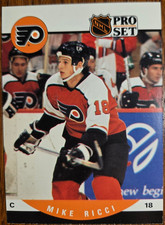 1990-91 Pro Set Mike Ricci Rookie Card RC #631 Philadelphia Flyers Mint