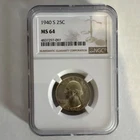 1940 S Washington Quarter NGC MS 64 Silver 25C San Francisco Uncirculated
