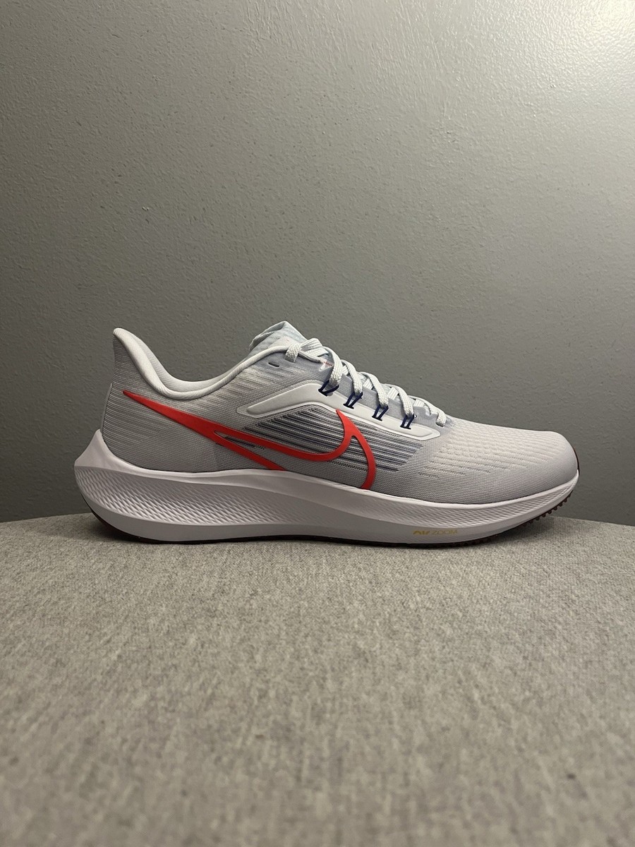 Nike Air Zoom Pegasus 39 Grey Bright Crimson Running Mens  display picture 1