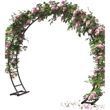 Metal Arch Backdrop Stand 8Ft Wide 7Ft High, Wedding Arch Frame for Wedding