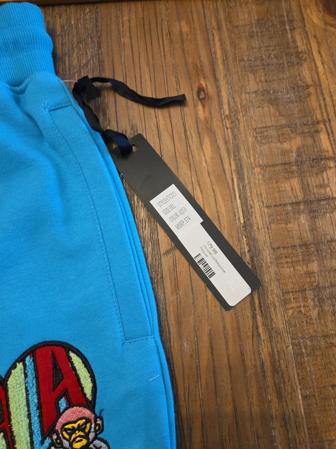 civilized bear Mula sweatpants size 3XL Light Blue