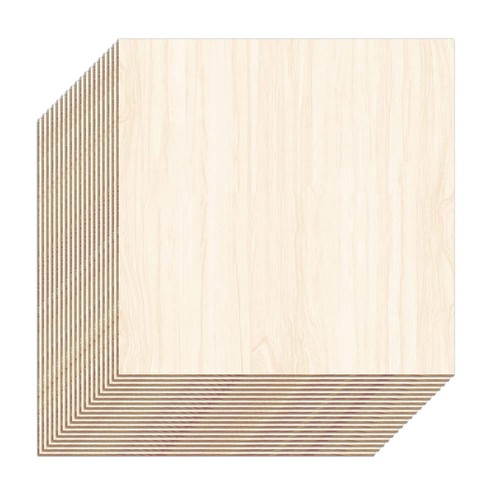 Pack of 18 Balsa Wood Sheets Unfinished Plywood Board for House Planes DIY