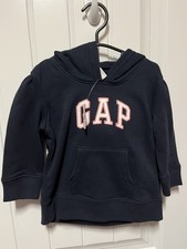 NWT Baby Gap 2 Pc Set 18-24 Mos Navy/Pink LOGO Matching Hooded Sweatshirt Pant