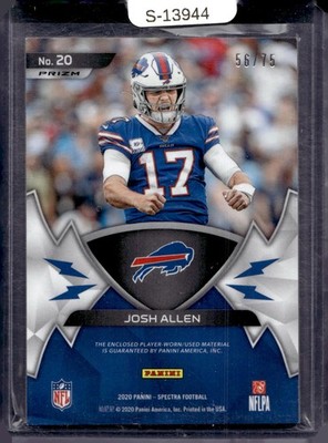 2020 Panini Spectra #20 Josh Allen High Voltage Hyper #/75 | eBay