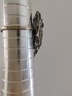 ​Antique 100+ Yr Old 800 900 Silver Filigree Ring Elongated Statement Sz 6 — photo 6