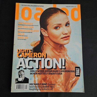 Loaded Magazine February 1999 (1351) POSTER Cameron Diaz Michael Caine Christian
