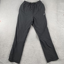 New Balance Mens Large Black Athletic Fleece Lined Jogger Pants Ankle Zip EUC