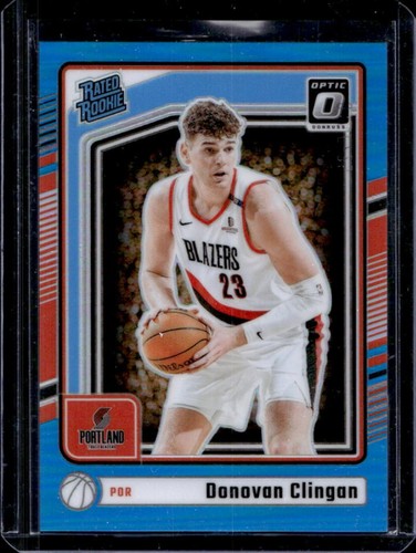 2024-25 Panini Donruss Optic Donovan Clingan Aqua Prizm RC Rated Rookie #/225