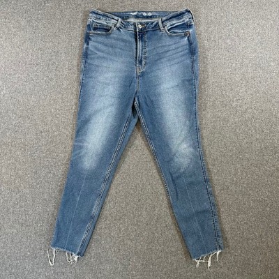 Old Navy Jeans Womens 14 Rockstar Super Skinny Blue Extra High Rise 360 Stretch