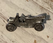 Vintage Style Car Pewter badge silver tone 