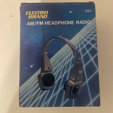 Vintage Electro Brand AM/FM Radio Headphones NOS Model 222