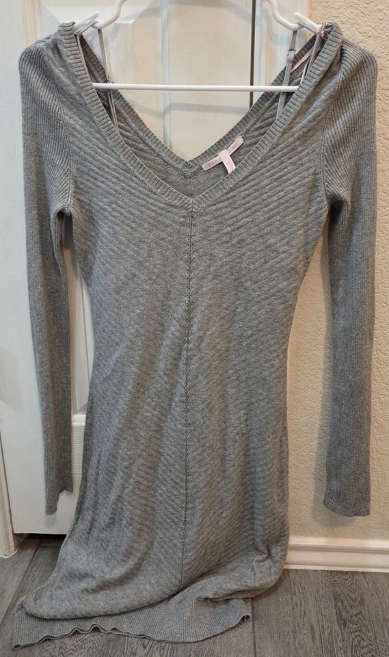 Victoria's Secret Women's Dress Gray Cotton Cashmere Long Sleeve Lined S Small - Image 2 of 4