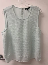 Banana Republic Women's Tank Top Sz  Large Mint Color Lined Excellent Condition
