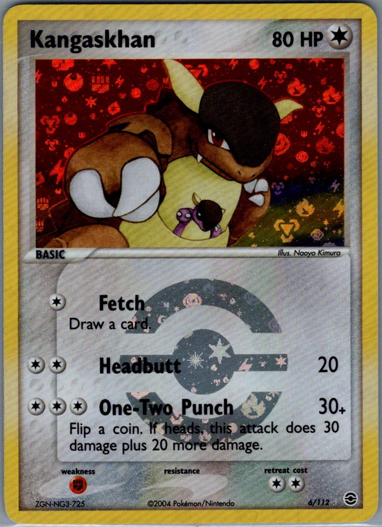 Kangaskhan Holo Rare Reverse Holo FireRed & LeafGreen 6/112 NM