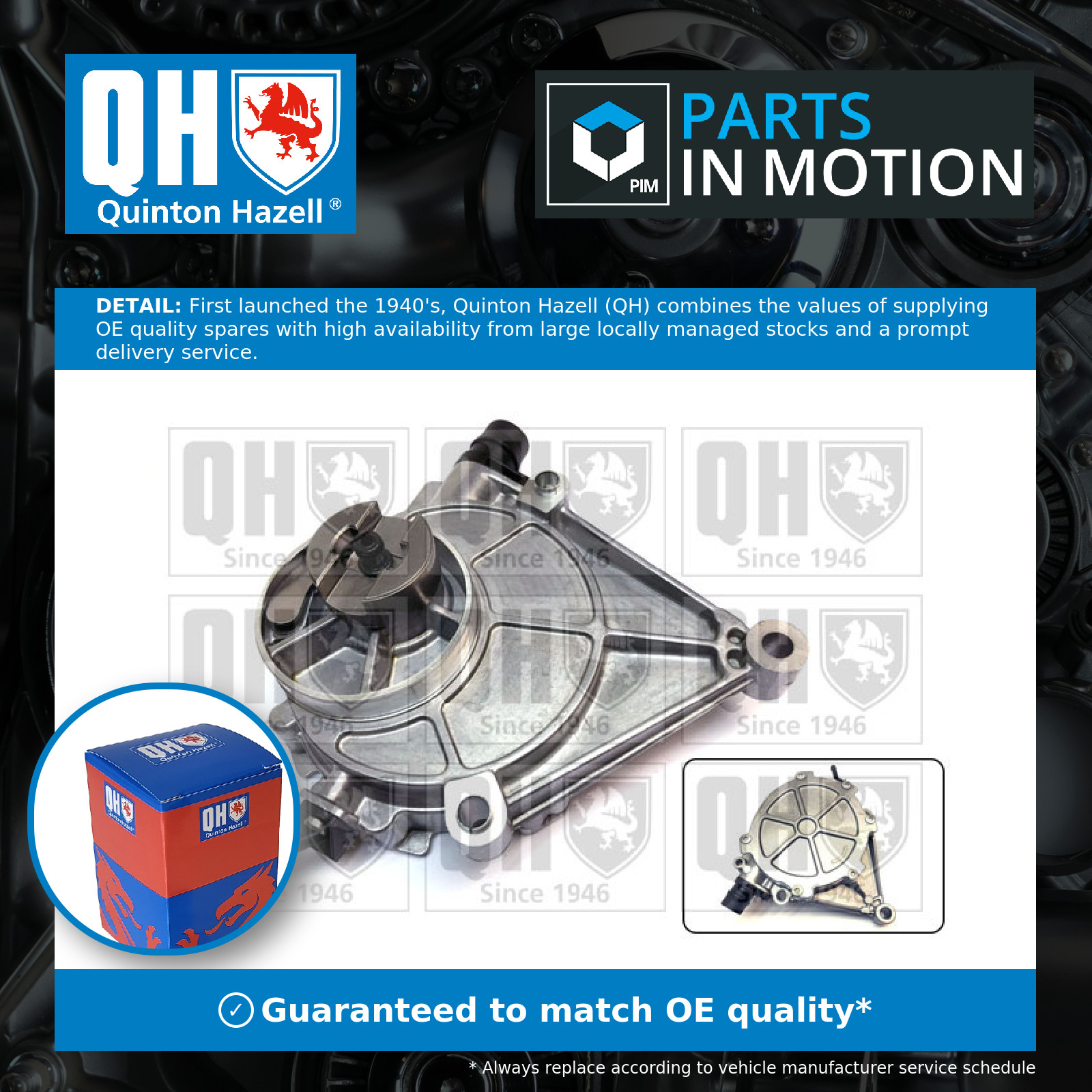 Vacuum Pump fits BMW 125 F20, F21 2.0 11 to 12 N20B20A QH 11667585189 Quality