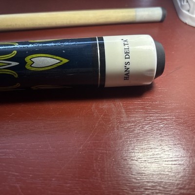 Hans Delta Pool Cue 20oz Blue lightly Played! With Carrying Case Included