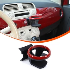 Red Ring Dashboard Drink Cup Holder Bottle Mount Fits Fiat 500 2007+