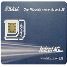 Telcel Mexico Prepaid Sim Card 2.5 Gb Of Data And Unlimited Calls And Whatsapp