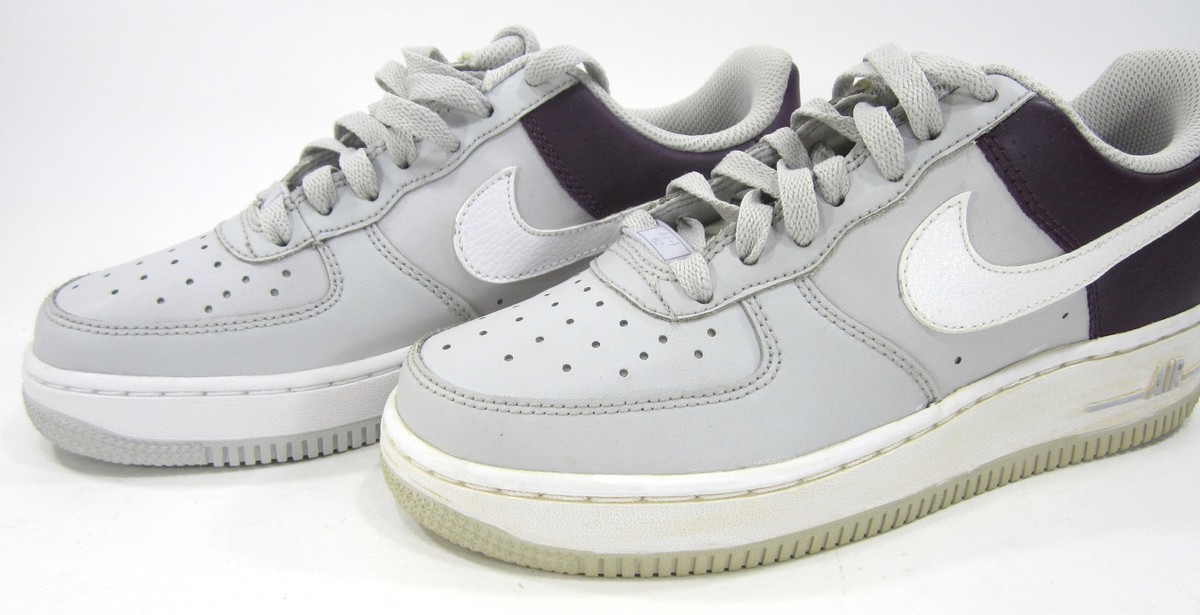 Nike Air 1 Low Gray/Purple/White Sneakers Men 4.5 Womens 6.5 | eBay