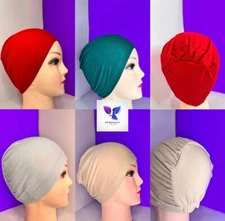 Set Of 2 Under Scarf Hijab Cap Petrol And Gray Color