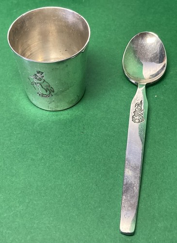 Once Upon A Time Spoon & Egg Cup by Falstaff of England Silver Plated Boxed Set - Picture 5 of 9