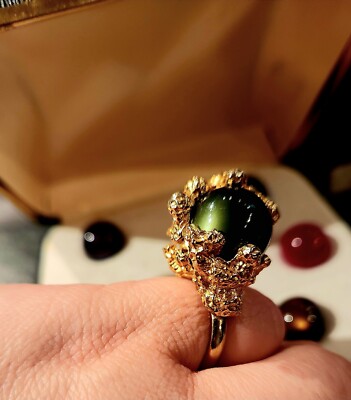 Interchangeable 6 Gemstones. Ring. With adjustable size. | eBay