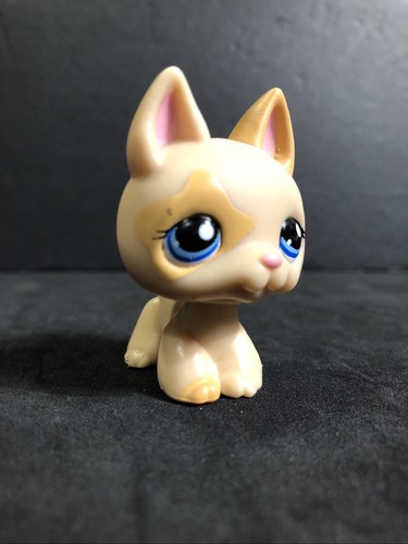 Littlest Pet Shop 1447 cane cucciolo pastore tedesco marrone chiaro autentico Lps Hasbro - Foto 5 di 7