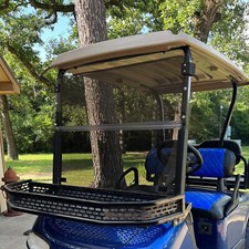 Golf Cart Tinted Polycarbonate Folding Windshield Windscreen For EZGO RXV 08-UP