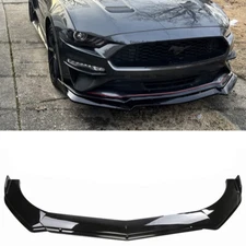 For Ford Mustang UNIVERSAL Front Bumper Lip Spoiler Splitter Glossy Black