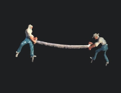 Gandy Dancers HO Scale Metal Unpainted Figure "Two Loggers Sawing" Pre-Owned - Picture 4 of 4