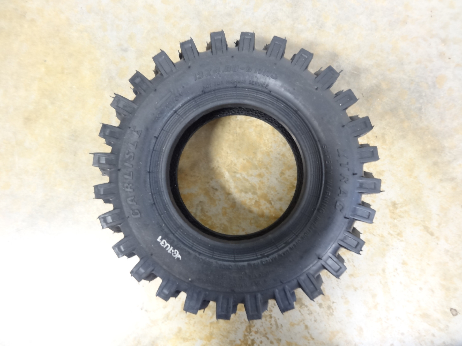 TWO New 13X4.006 Carlisle XTrac Deep Lug Tires GardenTiller Snow