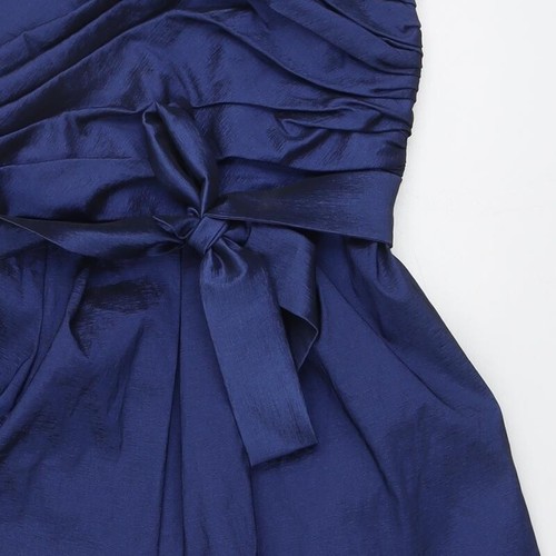 Vera Mont para mujer Mini poliéster azul talla 10 cuello cuadrado con cremallera - sin tirantes - Imagen 8 de 10