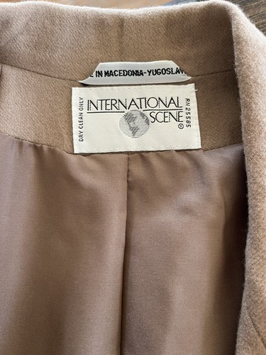 International Scene Career Women's Blazer/Jacket Wool Cashmere Beige Sz 13/14 - Bild 5 von 6