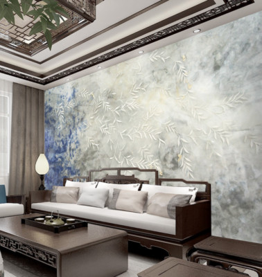 3D Branch Leaf Print ZHUA44833 Wallpaper Wall Murals Removable Self-adhesive Ann