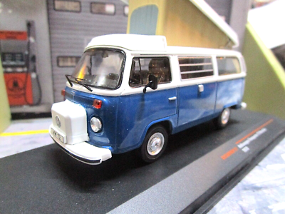IXO 1/43 - Volkswagen T2 Westfalia Camper 1978 - Bleu Et Blanc - CLC502N.22