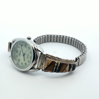 Navajo Nadia Watch with Jet, Pipestone, Jasper & Onyx Watch, 25