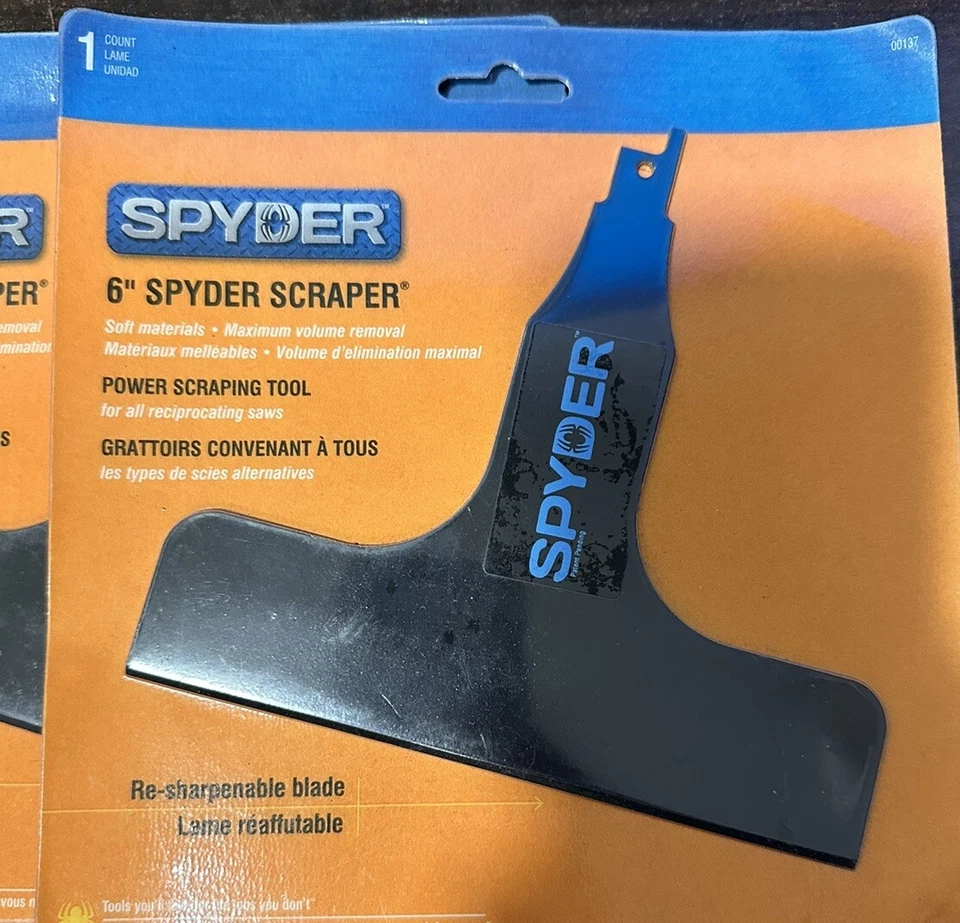 (2) Spyder 6” Reciprocating Scraper Re-sharpenable Blade - New Old Stock - Image 2 of 4