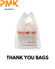 1000 Bags T-Shirt Thank You Plastic Grocery Store Shopping Carry Out Bags