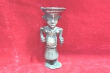 Brass Statue Old Tribal Man Figure Handcrafted Antique Collectible