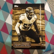 C J Mosley / Ray Lewis Ravens 04/10 made 2015 Topps Past & Present Gold 5x7