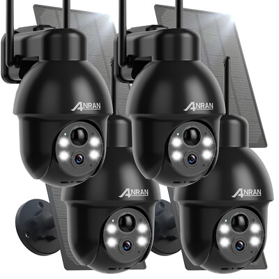 ANRAN Solar Security Camera 3MP Wifi Home 360° PTZ Battery Powered PIR Outdoor