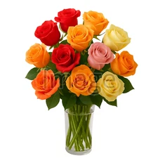 Digital Picture Photo Image Roses in Vase Wallpaper Background Desktop Art