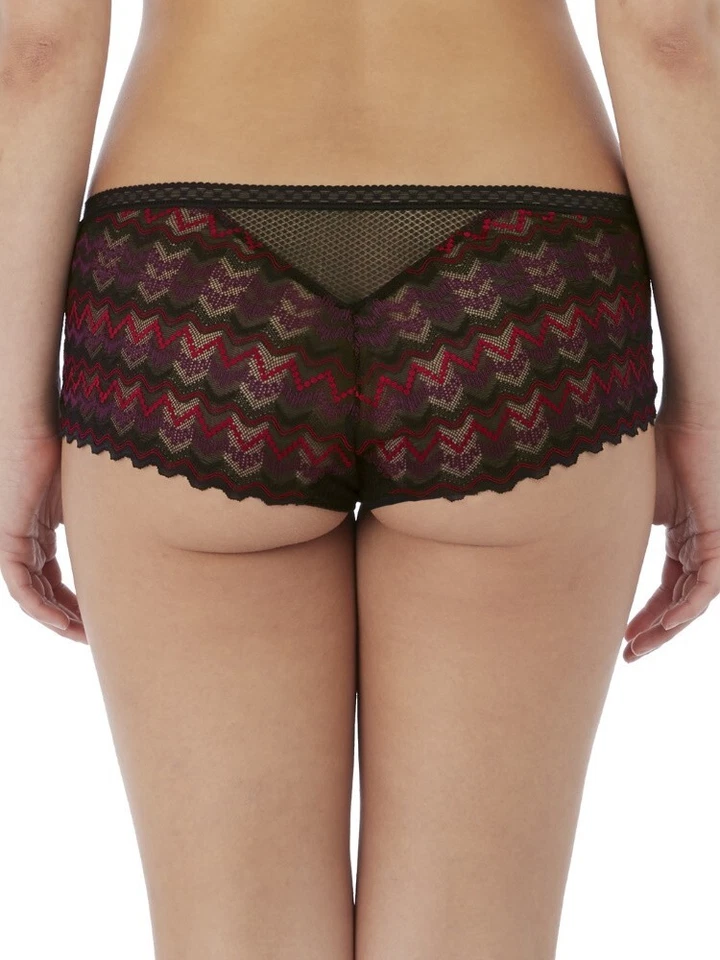 Calzoncillos cortos Freya Festival Vibe talla S 10 12 negros rojos de malla 5626 Foto 3 de 4